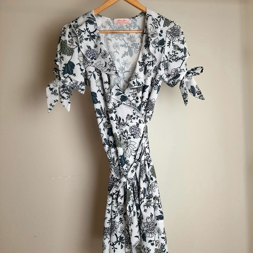 ruffled wrap dress